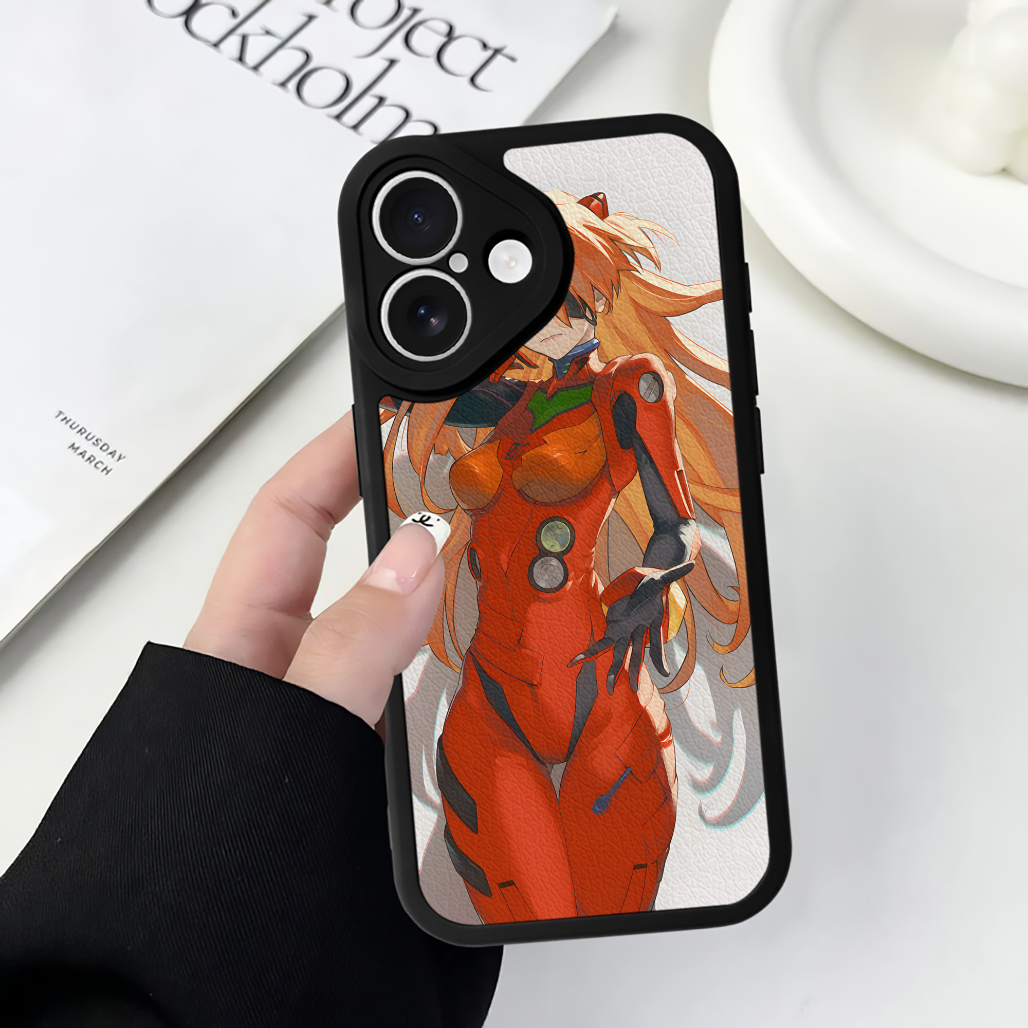 （画像用） EVA 新世紀エヴァンゲリオン 【iPhone 16シリーズ対応】シリコンスマホケース（レザー調） 材質：シリコン